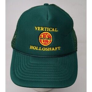 Vintage US Motors Vertical Hollow Shaft Trucker Hat Farmer Baseball Cap Snapback